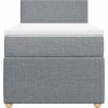 Box spring postel s matrací 100 x 200 cm textil [3289661] (Barva Tmavě šedá)