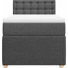 Box spring postel s matrací 100 x 200 cm textil [3289682] (Barva Tmavě šedá)