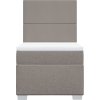 Box spring postel s matrací 100 x 200 cm textil [3290393] (Barva Tmavě šedá)