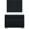 Box spring postel s matrací 100 x 200 cm textil [3290393] (Barva Tmavě šedá)