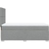 Box spring postel s matrací 100 x 200 cm textil [3290393] (Barva Tmavě šedá)