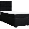 Box spring postel s matrací 100 x 200 cm textil [3290401] (Barva Černá)