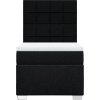 Box spring postel s matrací 100 x 200 cm textil [3290401] (Barva Černá)