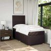 Box spring postel s matrací 100 x 200 cm textil [3294265] (Barva Krémová)