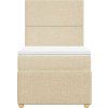 Box spring postel s matrací 100 x 200 cm textil [3294265] (Barva Krémová)
