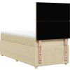 Box spring postel s matrací 100 x 200 cm textil [3294265] (Barva Krémová)