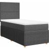Box spring postel s matrací 100 x 200 cm textil [3294265] (Barva Krémová)