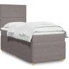 Box spring postel s matrací 100 x 200 cm textil [3294265] (Barva Krémová)