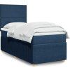 Box spring postel s matrací 100 x 200 cm textil [3294265] (Barva Krémová)