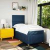 Box spring postel s matrací 100 x 200 cm textil [3294265] (Barva Krémová)