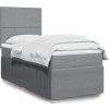 Box spring postel s matrací 100 x 200 cm textil [3294265] (Barva Krémová)