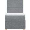 Box spring postel s matrací 100 x 200 cm textil [3294265] (Barva Krémová)