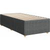 Box spring postel s matrací 100 x 200 cm textil [3294267] (Barva Světle šedá)