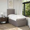 Box spring postel s matrací 100 x 200 cm textil [3294267] (Barva Světle šedá)