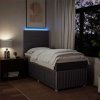 Box spring postel s matrací 100 x 200 cm textil [3294267] (Barva Světle šedá)