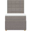 Box spring postel s matrací 100 x 200 cm textil [3294267] (Barva Světle šedá)