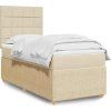 Box spring postel s matrací 100 x 200 cm textil [3294267] (Barva Světle šedá)