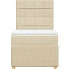 Box spring postel s matrací 100 x 200 cm textil [3294267] (Barva Světle šedá)