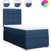 Box spring postel s matrací 100 x 200 cm textil [3294267] (Barva Světle šedá)