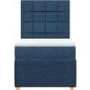 Box spring postel s matrací 100 x 200 cm textil [3294267] (Barva Světle šedá)