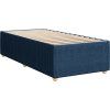Box spring postel s matrací 100 x 200 cm textil [3294267] (Barva Světle šedá)