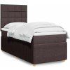 Box spring postel s matrací 100 x 200 cm textil [3294267] (Barva Světle šedá)