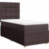 Box spring postel s matrací 100 x 200 cm textil [3294267] (Barva Světle šedá)