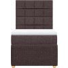 Box spring postel s matrací 100 x 200 cm textil [3294267] (Barva Světle šedá)