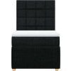 Box spring postel s matrací 100 x 200 cm textil [3294267] (Barva Světle šedá)