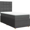 Box spring postel s matrací 100 x 200 cm textil [3294267] (Barva Světle šedá)