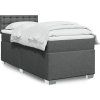 Box spring postel s matrací 100 x 200 cm textil [3288115] (Barva Černá)
