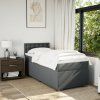 Box spring postel s matrací 100 x 200 cm textil [3288115] (Barva Černá)