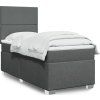 Box spring postel s matrací 100 x 200 cm textil [3292698] (Barva Modrá)