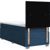 Box spring postel s matrací 100 x 200 cm textil [3292698] (Barva Modrá)
