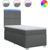 Box spring postel s matrací 100 x 200 cm textil [3292698] (Barva Modrá)