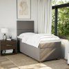 Box spring postel s matrací 100 x 200 cm textil [3292698] (Barva Modrá)