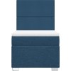 Box spring postel s matrací 100 x 200 cm textil [3292698] (Barva Modrá)