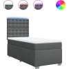 Box spring postel s matrací 100 x 200 cm textil [3292714] (Barva Tmavě šedá)