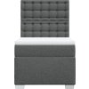 Box spring postel s matrací 100 x 200 cm textil [3292714] (Barva Tmavě šedá)