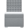 Box spring postel s matrací 100 x 200 cm textil [3292714] (Barva Tmavě šedá)