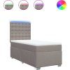 Box spring postel s matrací 100 x 200 cm textil [3292714] (Barva Tmavě šedá)