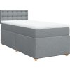 Box spring postel s matrací 100 x 200 cm textil [3286606] (Barva Tmavě šedá)