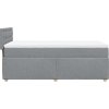 Box spring postel s matrací 100 x 200 cm textil [3286606] (Barva Tmavě šedá)