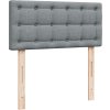 Box spring postel s matrací 100 x 200 cm textil [3286606] (Barva Tmavě šedá)