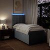 Box spring postel s matrací 100 x 200 cm textil [3292700] (Barva Tmavě šedá)