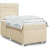 Box spring postel s matrací 100 x 200 cm textil [3292700] (Barva Tmavě šedá)