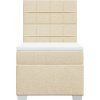 Box spring postel s matrací 100 x 200 cm textil [3292700] (Barva Tmavě šedá)
