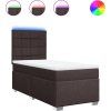 Box spring postel s matrací 100 x 200 cm textil [3292700] (Barva Tmavě šedá)
