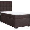 Box spring postel s matrací 100 x 200 cm textil [3292700] (Barva Tmavě šedá)