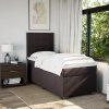 Box spring postel s matrací 100 x 200 cm textil [3292700] (Barva Tmavě šedá)